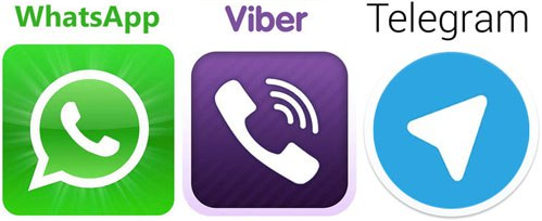 WhatsApp, Viber, Telegram